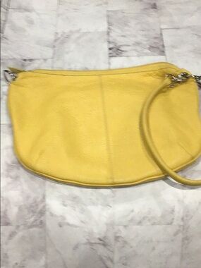 Danier leather yellow bag